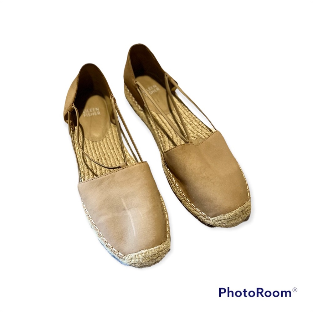Tan suede espadrille sandals